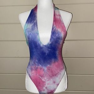 Tie-dye V-neck Bodysuit Size Medium